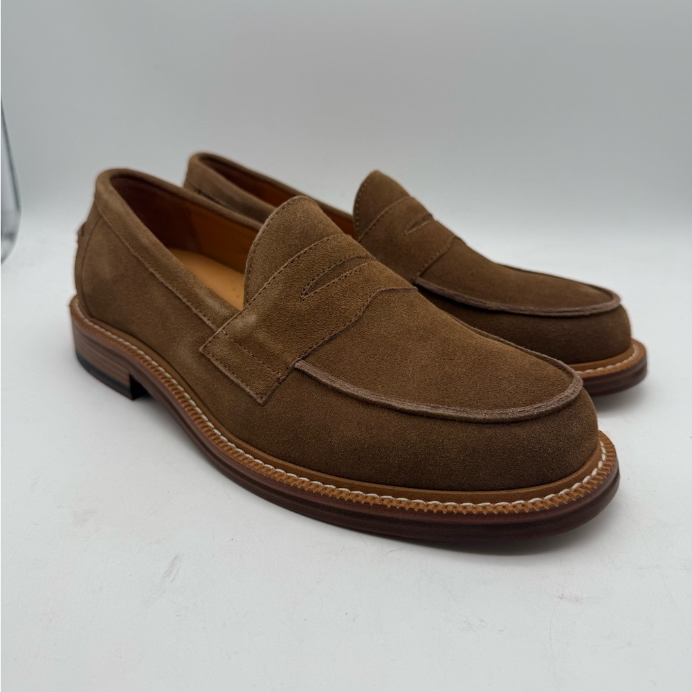 BRAND NEW Express Leather Suede Penny Loafers Caramel (Light Brown) Size 10